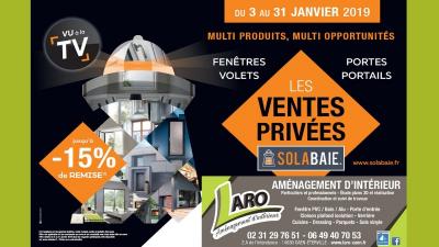 Offre exceptionnelles à l'occasion de nos VENTES PRIVÉES du 3 au 31 janvier 2019.