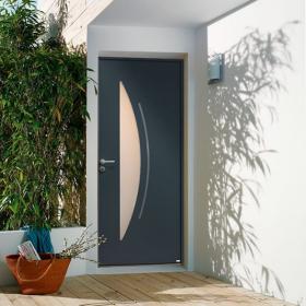 PORTE D'ENTRÉE ALUMINIUM MODÈLE CYTISS 7 PAR LARO AMENAGEMENT D'INTERIEUR