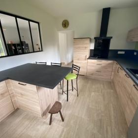 CUISINE AMÉNAGER AVEC DES MEUBLES TON BOIS
