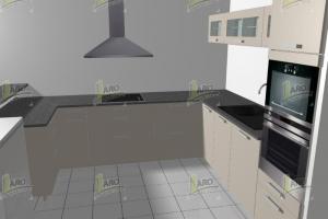 CUISINE BLANCHE PLAN DE TRAVAIL CUIVRE PAR LARO AMENAGEMENT D'INTERIEUR 
