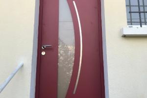 PORTE D'ENTRÉE ALUMINIUM MODÈLE CYTISS 7 PAR LARO AMENAGEMENT D'INTERIEUR