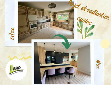 Réalisation d'une cuisine Chic & élégante sur mesure