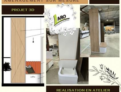 Réalisation d'un aménagement sur mesure dans notre atelier chez Laro Aménagement d'intérieur