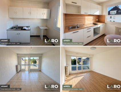 RÉNOVATION D’UN STUDIO À CAEN par LARO AMENAGEMENT D'INTERIEUR