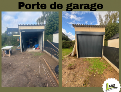 Pose de porte de garage à Caen par Laro Aménagement d'intérieur