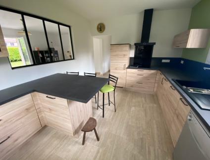 CUISINE AMÉNAGER AVEC DES MEUBLES TON BOIS