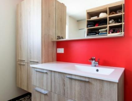 MEUBLE DE SALLE DE BAIN TEQUILA MÉLAMINÉ CHÊNE BARDOLINO NATUREL