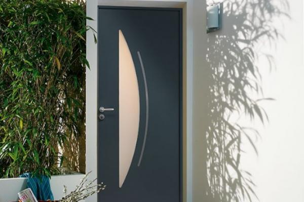PORTE D'ENTRÉE ALUMINIUM MODÈLE CYTISS 7 PAR LARO AMENAGEMENT D'INTERIEUR