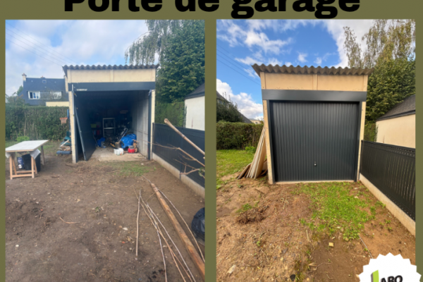 Pose de porte de garage à Caen par Laro Aménagement d'intérieur