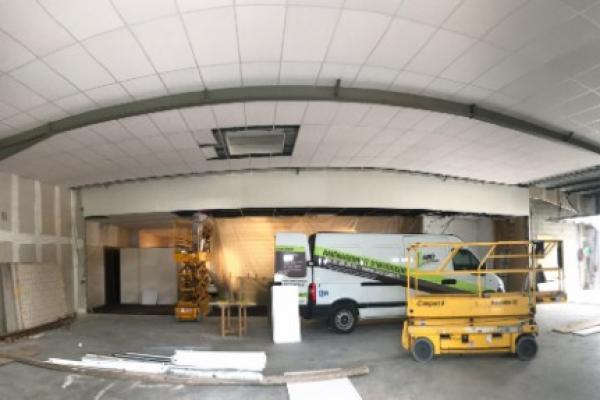 REALISATION DE PLAFOND POUR COMMERCE A OUISTREHAM PAR LARO 