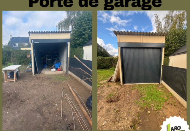 Pose de porte de garage à Caen par Laro Aménagement d'intérieur