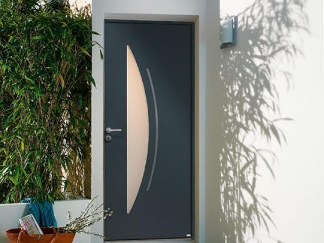 PORTE D'ENTRÉE ALUMINIUM MODÈLE CYTISS 7 PAR LARO AMENAGEMENT D'INTERIEUR