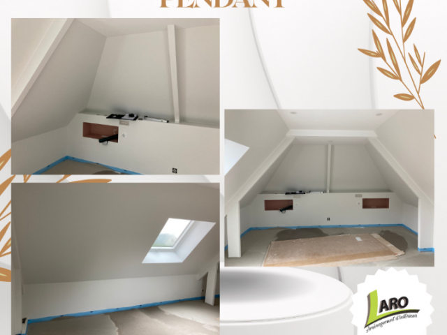 Aménagement sur mesure d'une grande chambre pour une jeune fille 
