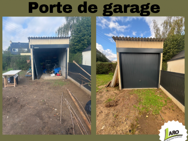Pose de porte de garage à Caen par Laro Aménagement d'intérieur
