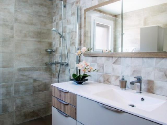 MEUBLE DE SALLE DE BAIN FUTURA MÉLAMINÉ CACHEMIRE CHÊNE BARDOLINO GRIS