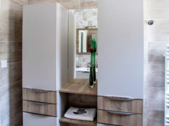 MEUBLE DE SALLE DE BAIN FUTURA MÉLAMINÉ CACHEMIRE CHÊNE BARDOLINO GRIS