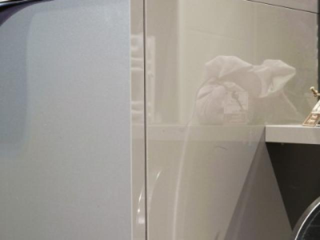 MEUBLE DE SALLE DE BAIN FUTURA MÉDIUM VERNIS BRILLANT GRIS TAUPE MÉTALLISÉ