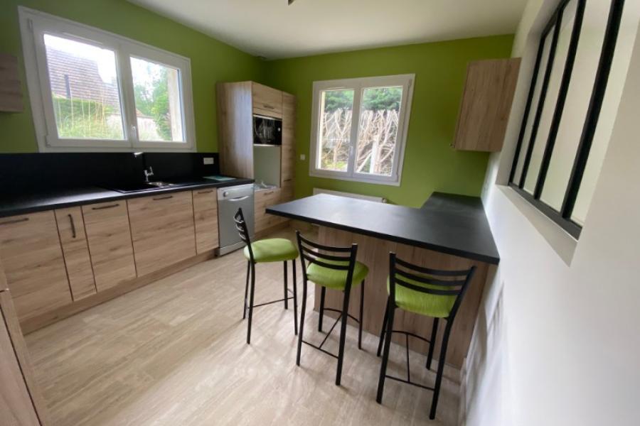 CUISINE AMÉNAGER AVEC DES MEUBLES TON BOIS