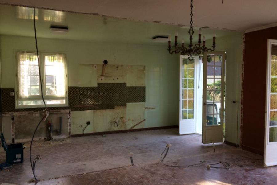 RENOVATION COMPLETE DE MAISON A BIEVILLE BEUVILLE PAR LARO AMENAGEMENT